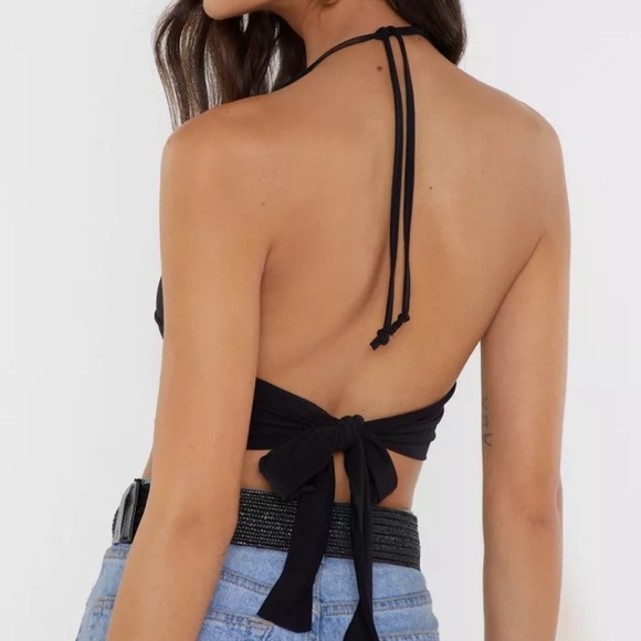 🦋4/$20 SALE - NWT Ring Halter Neck Bra Top from Nasty Gal - Picture 3 of 6